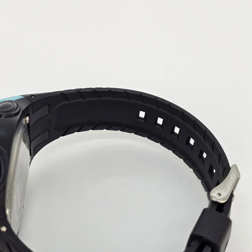 Sharp Men's Digital Watch 45MM Black Plastic Bands‎ New Battery LIGHT VERY WEAK